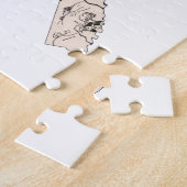 コネチカットのヴィンテージの写真の地図 ジグソーパズル (側面)