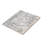 コネチカットのヴィンテージの地図 タイル (側面)