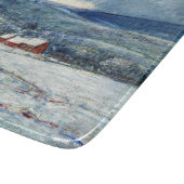 コネチカットの丘の冬(Childe Hasssam) カッティングボード (角)