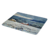 コネチカットの丘の冬(Childe Hasssam) カッティングボード (角)