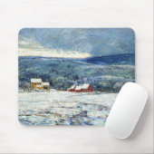 コネチカットの丘の冬(Childe Hasssam) マウスパッド (マウス)