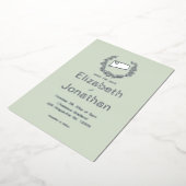 コネチカットの地図シンプル目的地の結婚式 箔招待状 (回転した状態)