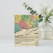 コネチカットの地図 ポストカード (スタンド正面)