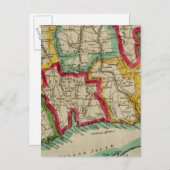 コネチカットの地図 ポストカード (正面/裏面)