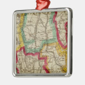 コネチカットの地図 メタルオーナメント (左)