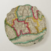コネチカットの地図 ラウンドクッション (裏面)