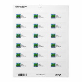 コネチカットの地図、文字フェイク、四半期、旗の景色 ラベル (フルシート)