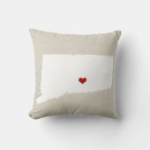 コネチカットの故郷の州の新しい家の枕16" x 16" クッション (正面)