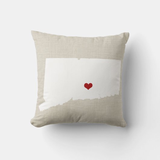 コネチカットの故郷の州の新しい家の枕16" x 16" クッション (正面)