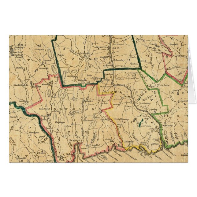 コネチカットの正しい地図 (正面横)