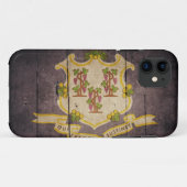 コネチカットの険しい木製の旗 Case-Mate iPhoneケース (裏面(横))