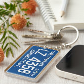 コネチカットの1976年のヴィンテージのナンバープレートKeychain キーホルダー (正面右)