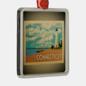コネチカットオーナメントヴィンテージトラベル メタルオーナメント (右)