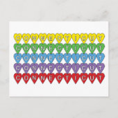 コネチカットカラフルハート ポストカード (正面)