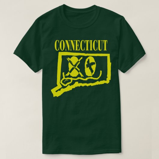 コネチカットグランジ笑顔顔黒い背景 Tシャツ (デザイン正面)
