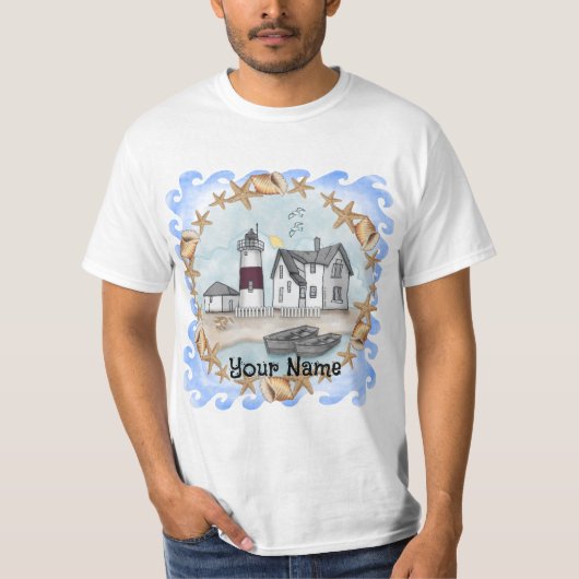 コネチカットシェルズ灯台Tシャツ Tシャツ (正面)