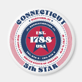 コネチカットタイポグラフィ土産マグネット マグネット