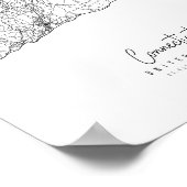 コネチカットミニマル通りの地図 ポスター (角)