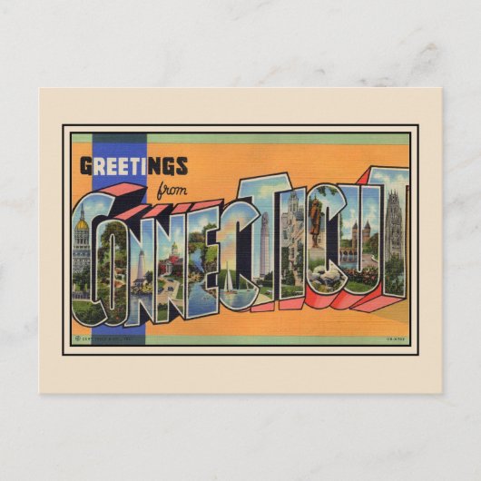 コネチカットヴィンテージはがき ポストカード (正面)