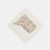 コネチカットヴィンテージ写真マップアンティークグラフ スタンダードカクテルナプキン (角)