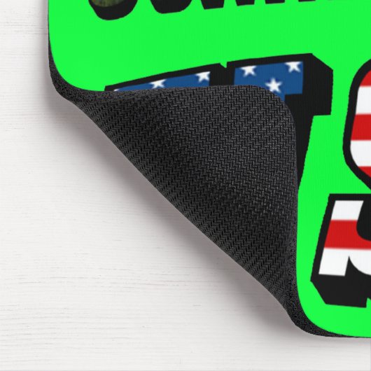 コネチカット写真と米国国旗の文字 マウスパッド (コーナー)