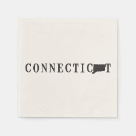コネチカット名(州字付き) スタンダードカクテルナプキン