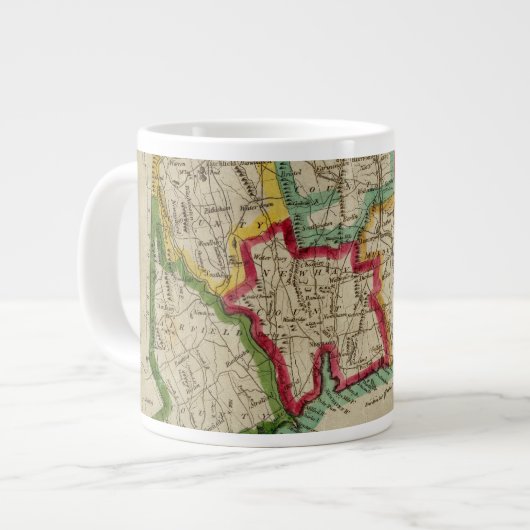 コネチカット地図 ジャンボコーヒーマグカップ (正面左)