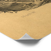 コネチカット夫人1881パノラママップ ポスター (角)