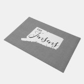 コネチカット家族モノグラム州ドormat ドアマット (アングル)