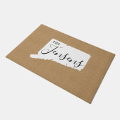 コネチカット家族モノグラム州ドormat ドアマット (アングル)