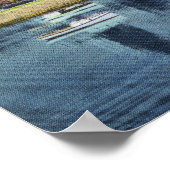 コネチカット川ハートフォートスカイラインの眺め ポスター (角)