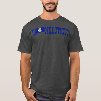 コネチカット州とコネチカット州旗プライドfor C Tシャツ