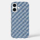 コネチカット州のシルエット柄 ブルー ホワイト Case-Mate iPhoneケース (裏面)