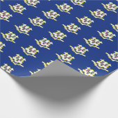 コネチカット州のバナーパターン ラッピングペーパー (角)