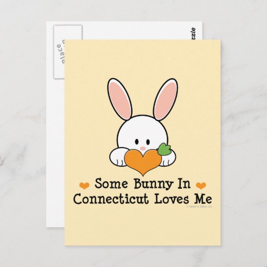 コネチカット州のバニーの何人かは私のはがきを愛している ポストカード (正面/裏面)
