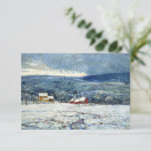 コネチカット州の丘の冬(チャイルド・ハッサム作) カード (スタンド正面)