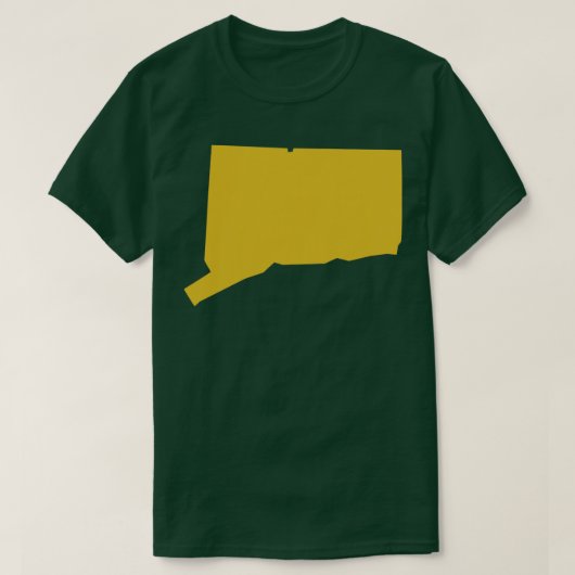 コネチカット州の地図Tシャツ Tシャツ (デザイン正面)
