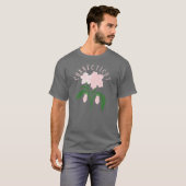 コネチカット州の州花、ピンクのカリコスクス Tシャツ (正面フル)