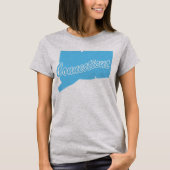 コネチカット州の形Tシャツ Tシャツ (正面)