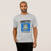 コネチカット州の旗とモットー Tシャツ (正面フル)