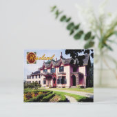 コネチカット州の歴史的なロセランドコテージ ポストカード (スタンド正面)