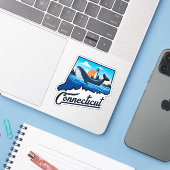 コネチカット州の海 シール (ノートパソコンとiPhone)