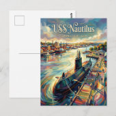 コネチカット州の潜水艦博物館 ポストカード (正面/裏面)