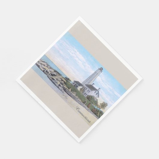 コネチカット州の灯台 スタンダードランチョンナプキン (角)