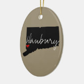 コネチカット州の町 セラミックオーナメント (左)