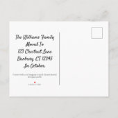 コネチカット州の秋に発表 案内ポストカード (裏面)