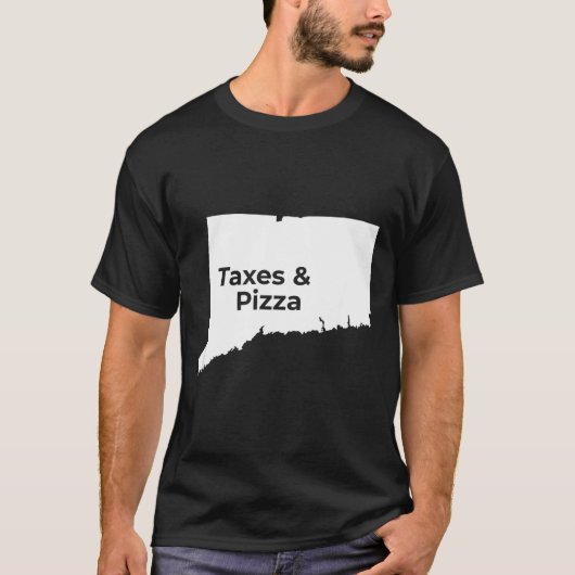 コネチカット州の税金とコネチカット Zza Tシャツ (正面)