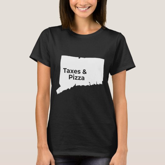 コネチカット州の税金とコネチカットZza Tシャツ (正面)