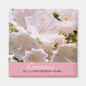 コネチカット州の花 マウンテンローレル マグネット (正面)