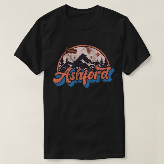 コネチカット州アシュフォード Tシャツ (デザイン正面)